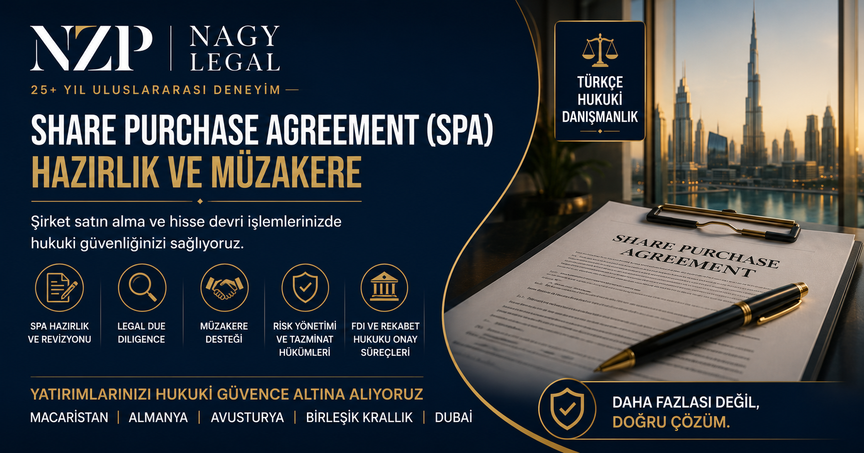 Share Purchase Agreement (SPA) Hazırlık ve Müzakere | NZP Nagy Legal